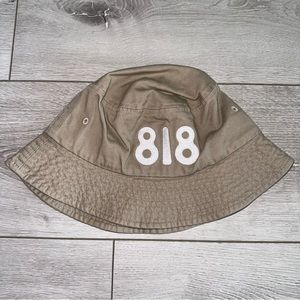 NWOT 818 Tequila Bucket Hat in Neutral Beige / Tan / White One Size